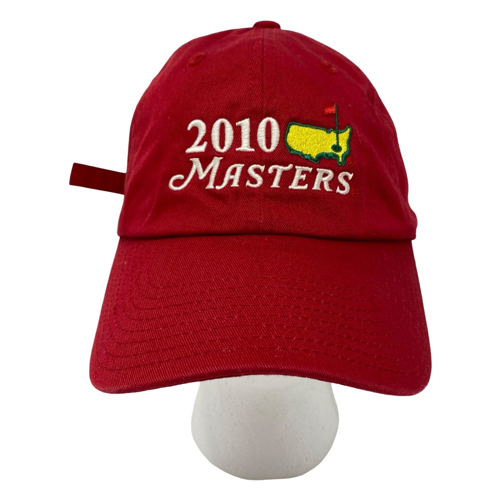 Masters 2010 Golf Tournament Hat Red Adjustable Strapback Augusta National Cap